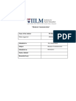 "Business Communication": Name of The Student PG Roll No