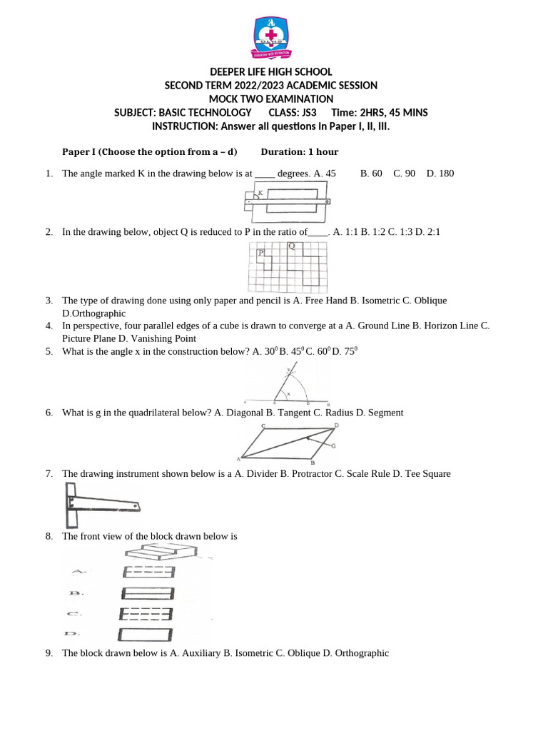 JS 3 Basic Technology 2ND Term Mock 2 | PDF