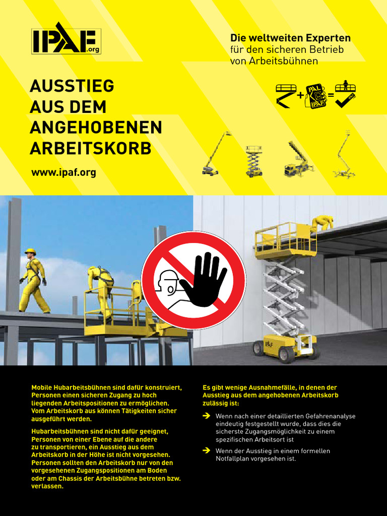 Ausstieg Aus Dem Angehobenen Arbeitskorb: Die Weltweiten Experten | PDF