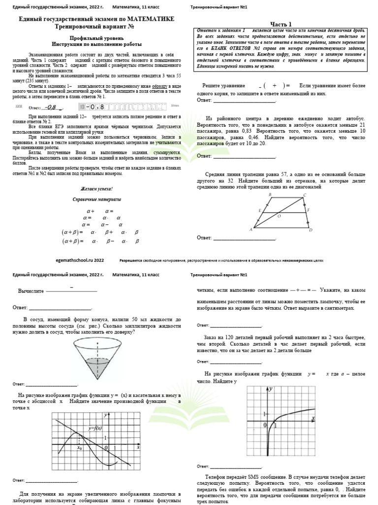 Ege Math School Var 1 | PDF | Languages Of Central Asia | Graphemes