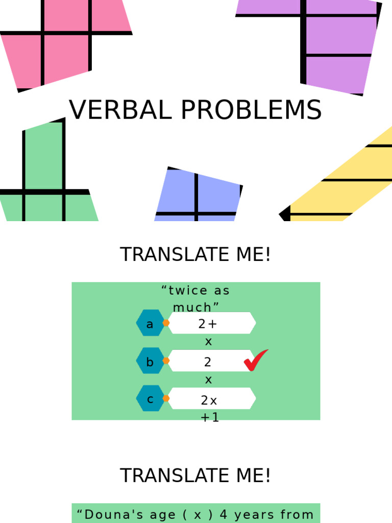 Verbal Problems | PDF