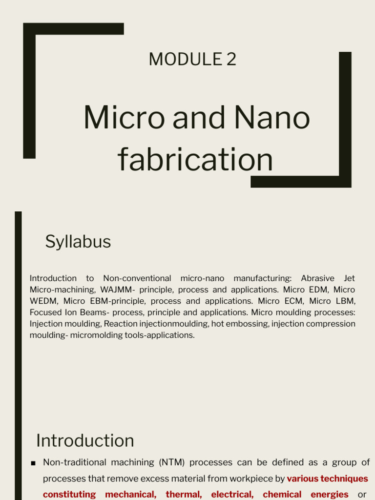 Micro Nano Module 2 | PDF