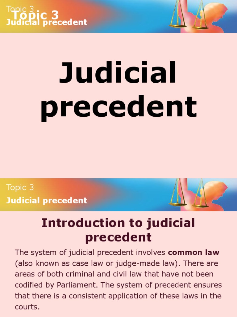 03 Judicial Precedent Precedent Government Information