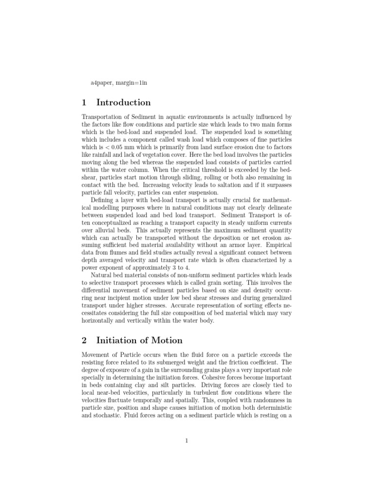 Sediment Transport in River Systems | PDF