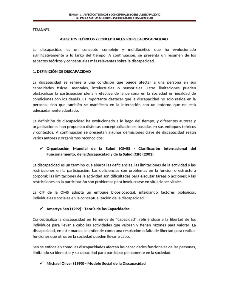 Evolución Teórica de la Discapacidad | PDF | Invalidez | Accesibilidad