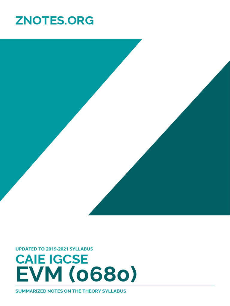Caie Igcse Evm 0680 Theory v1 | PDF