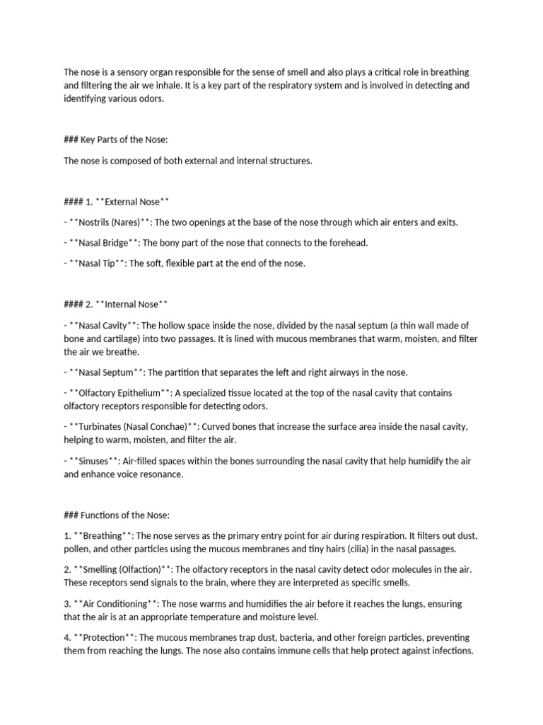 Nose Pdf