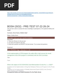 Bosh So2 Pre Test