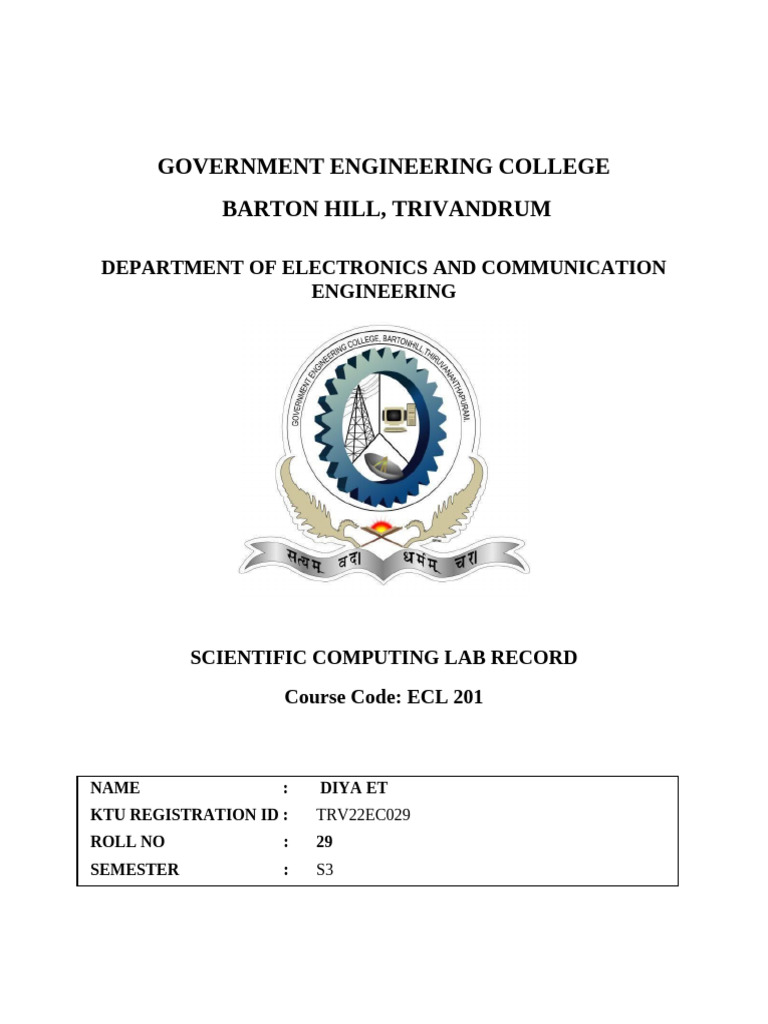 SC Lab Record Sample | PDF