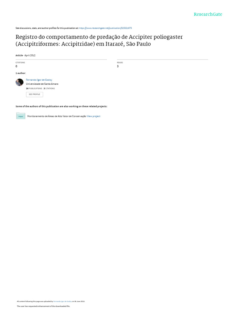 predação por Accipiter poliogaster PDF