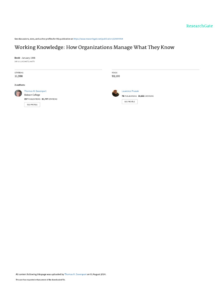 Working knowledge pdf