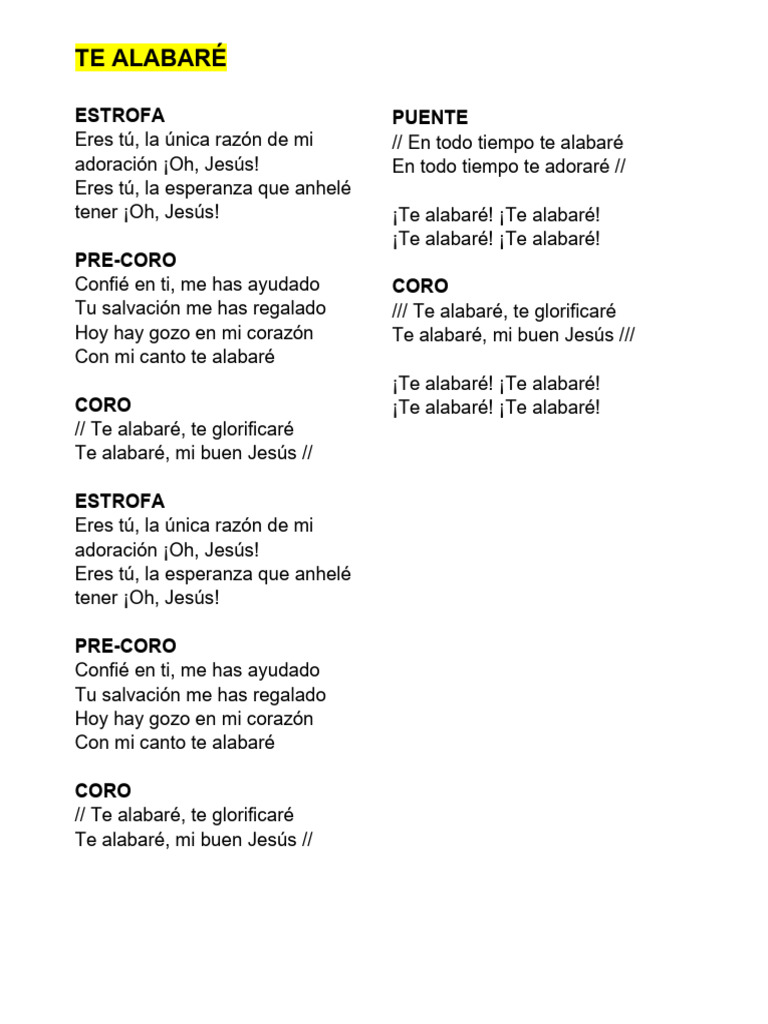 Letras 2da Quincena Marzo | PDF