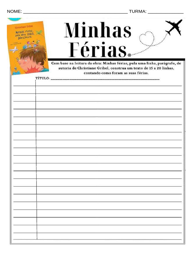Produção Textual Minhas Férias | PDF | Computadores