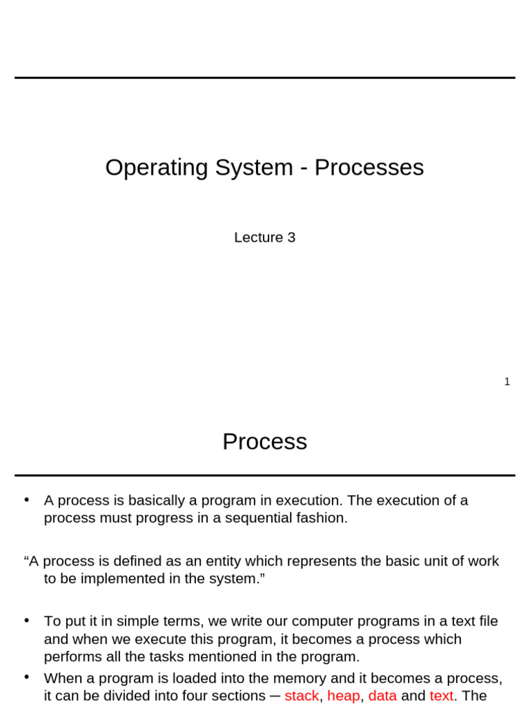 Lecture 03 Process | PDF