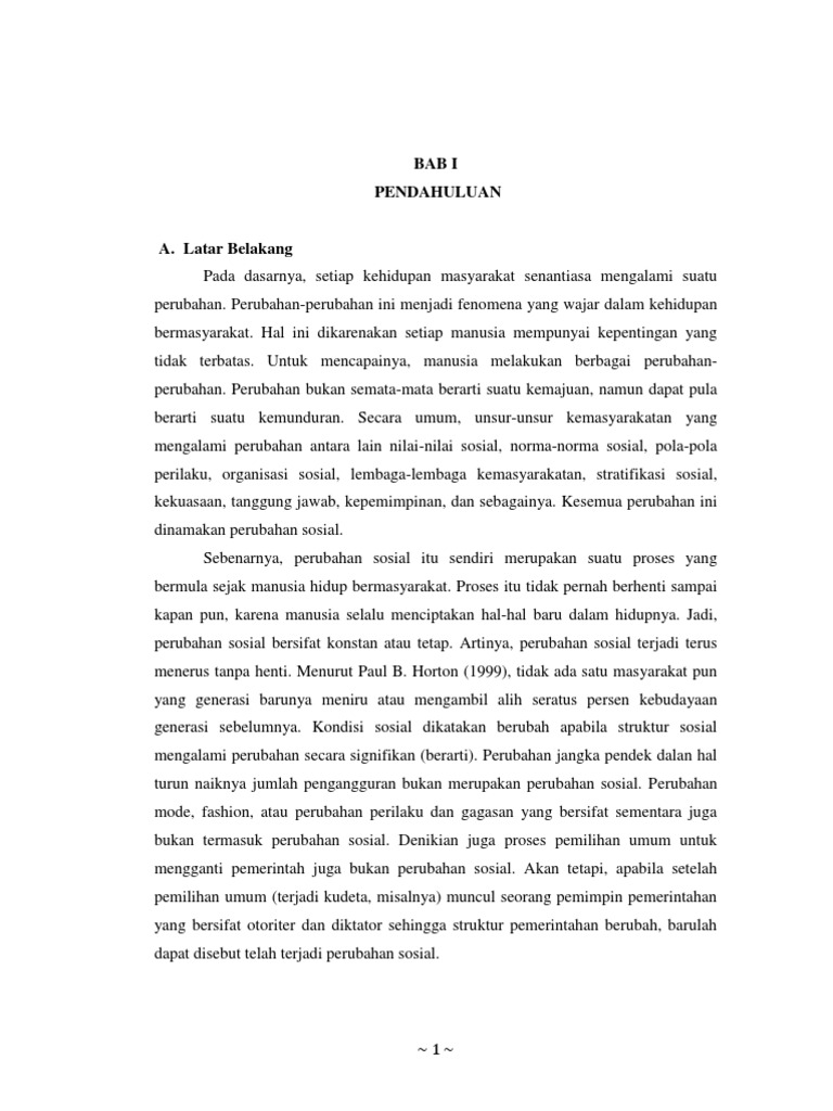 Makalah Perubahan Sosial Budaya