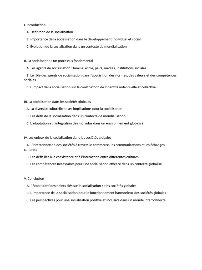 La socialisation dans un monde globalisé | PDF | Socialisation | Politique