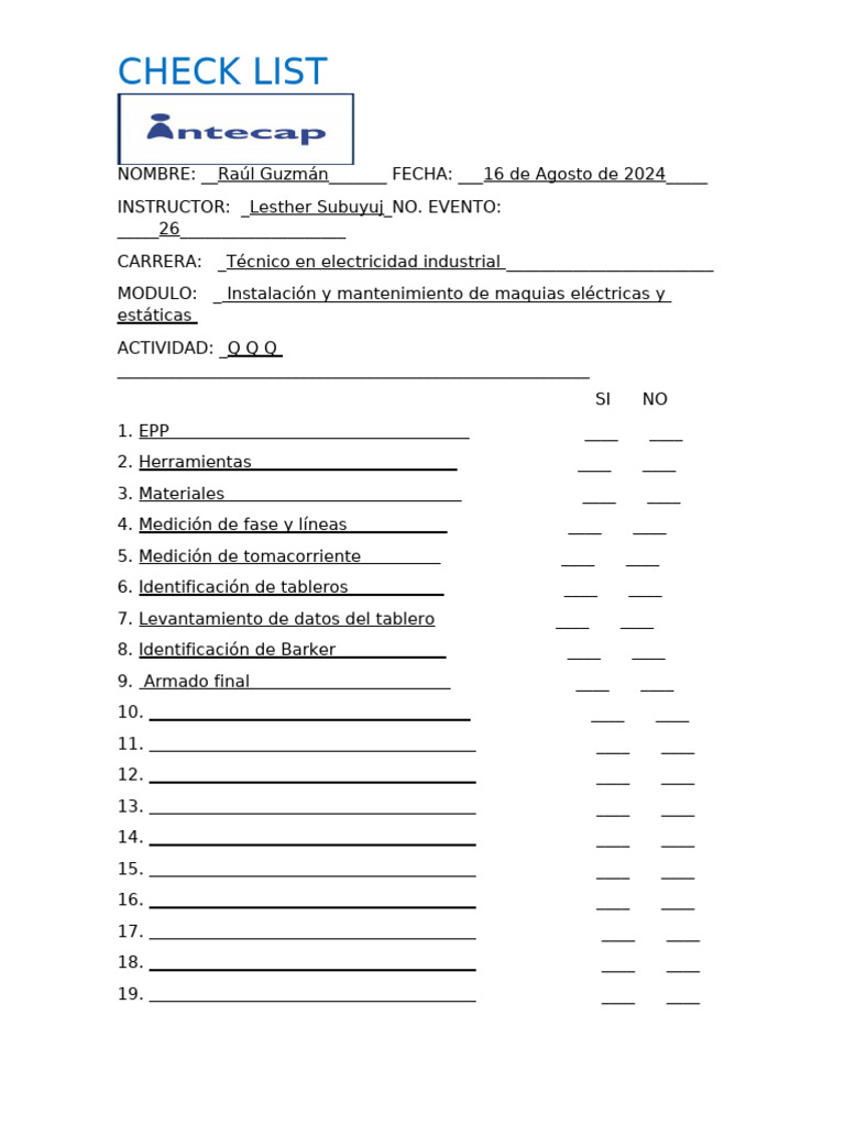 Checklist Transformadores | PDF