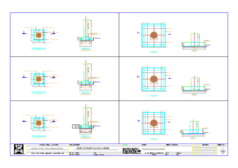 Isolated Footings Detailed Drawing-Model - pdfsAMPLE2 | PDF