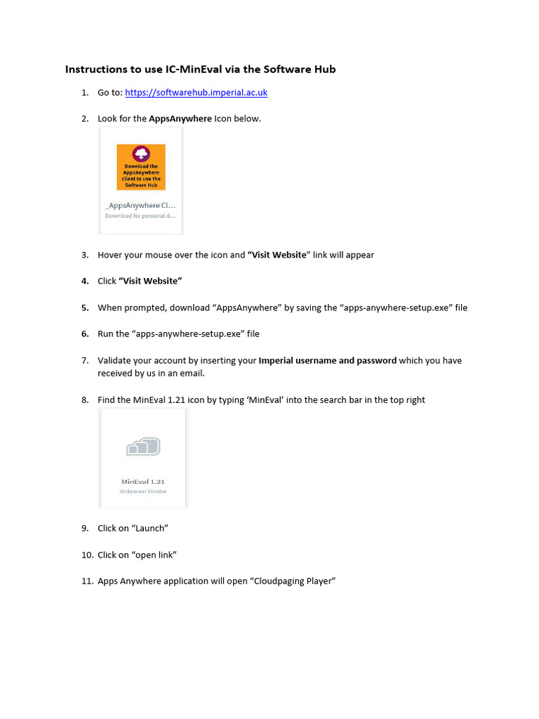 Instructions IC MinEval | PDF