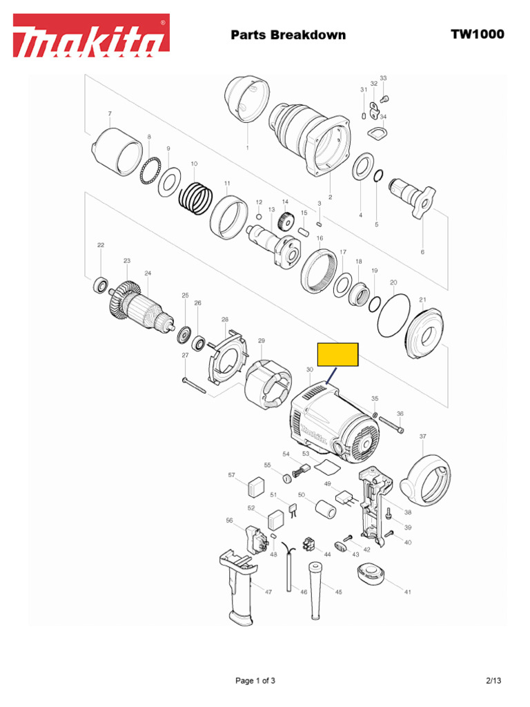 Parts Diagram TW1000 | PDF