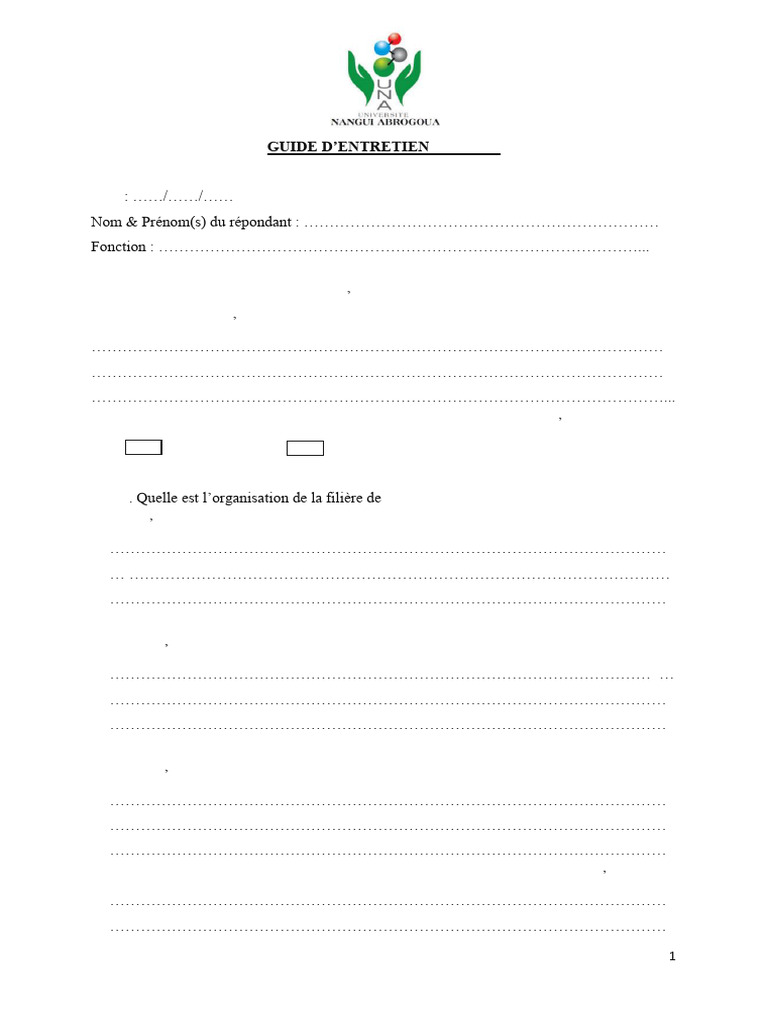 Guide D'entretien - ANAGED | PDF