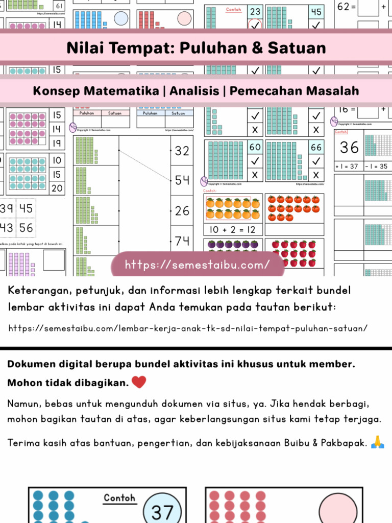 Nilai Tempat - Puluhan Satuan - Semestaibu | PDF