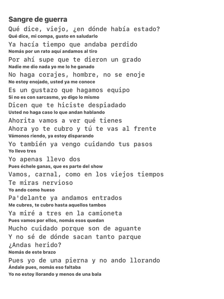 Sangre de guerra | PDF