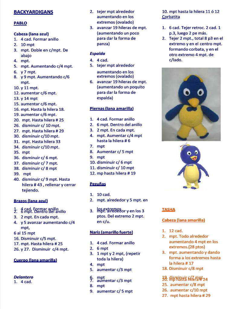 PDF Backyardigans Todos Crochet Espaol Compress | PDF