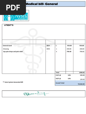 medical invoice