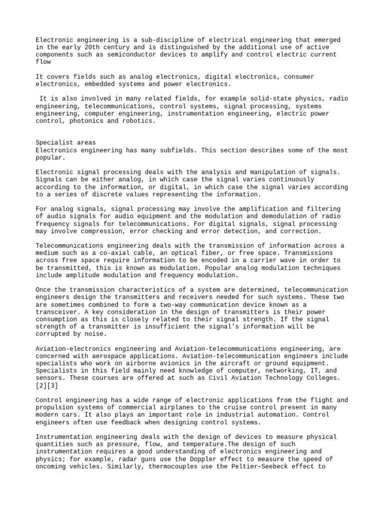 Electronic Engineering Pdf