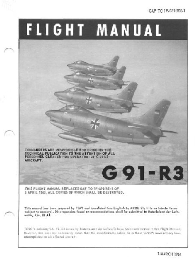 G91-R3 Flight Manual | PDF