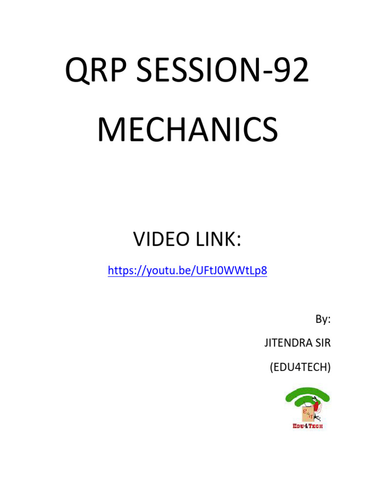 QRP Mechanics | PDF