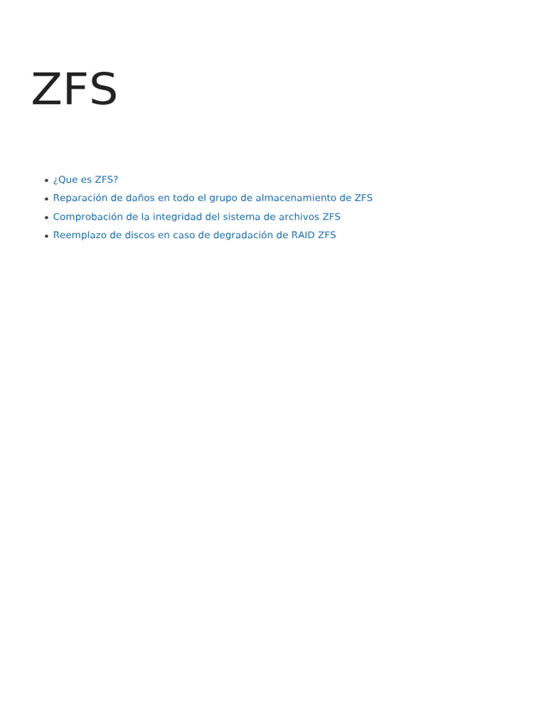 Zfs | PDF
