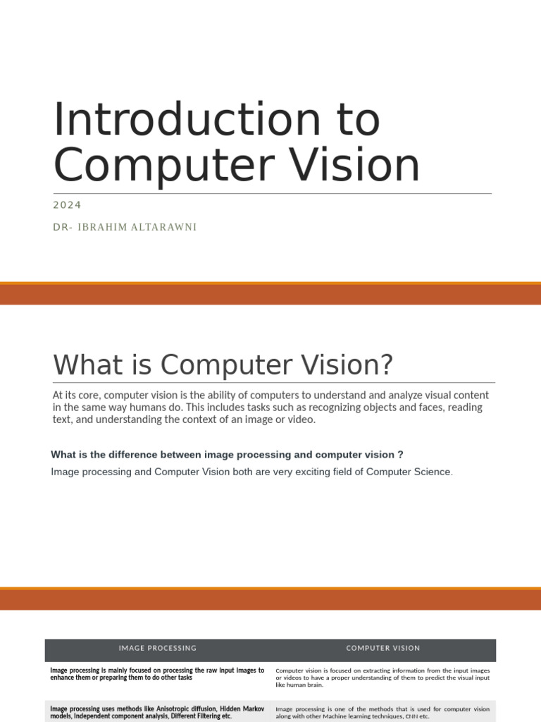 Introduction To Computer Vision | PDF