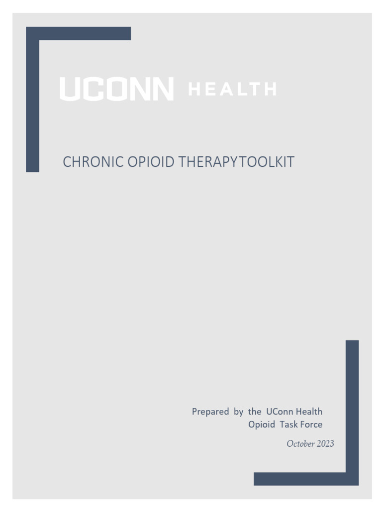 Chronic Opioid Therapy Toolkit Pdf