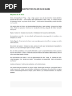 Mi Primer Día de Clases: Cuento Infantil | PDF