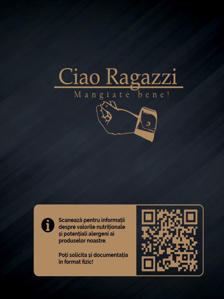 Meniu Ciao Ragazzi | PDF