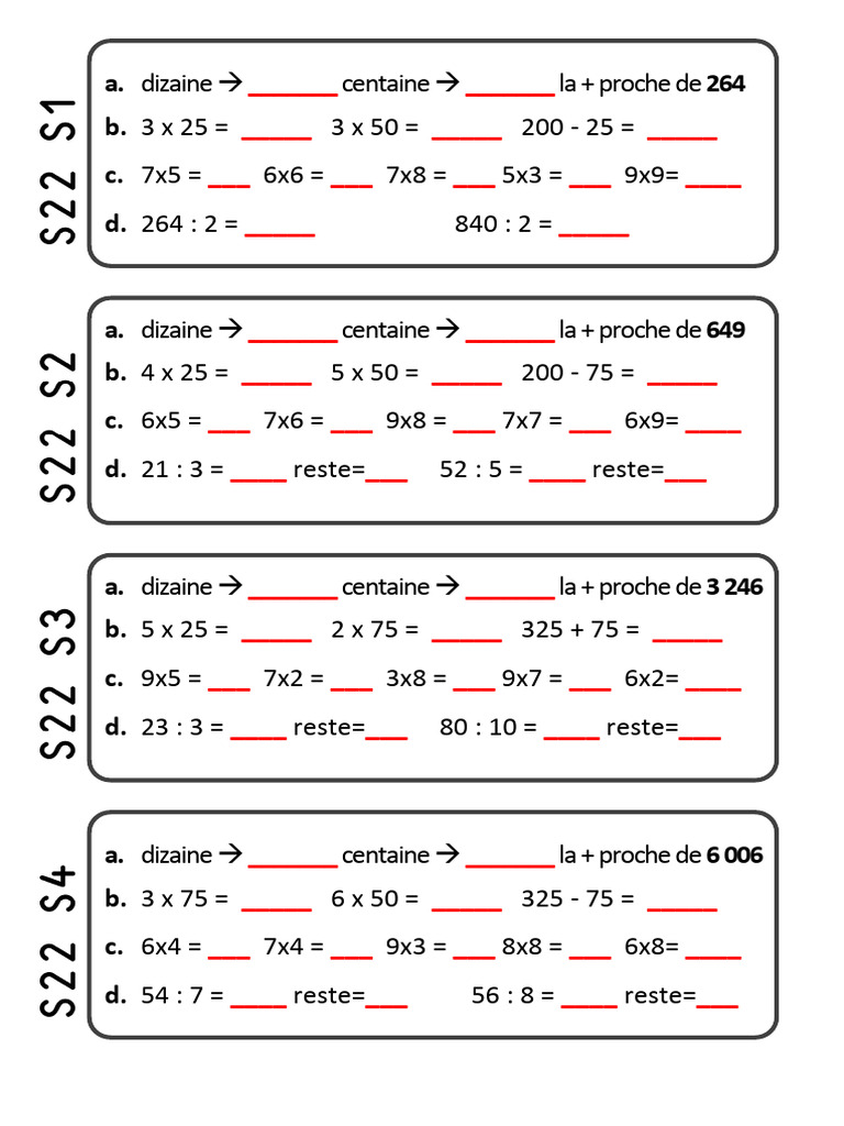 Maths Au CE2 Fichier Maison Période 4 Edmc | PDF