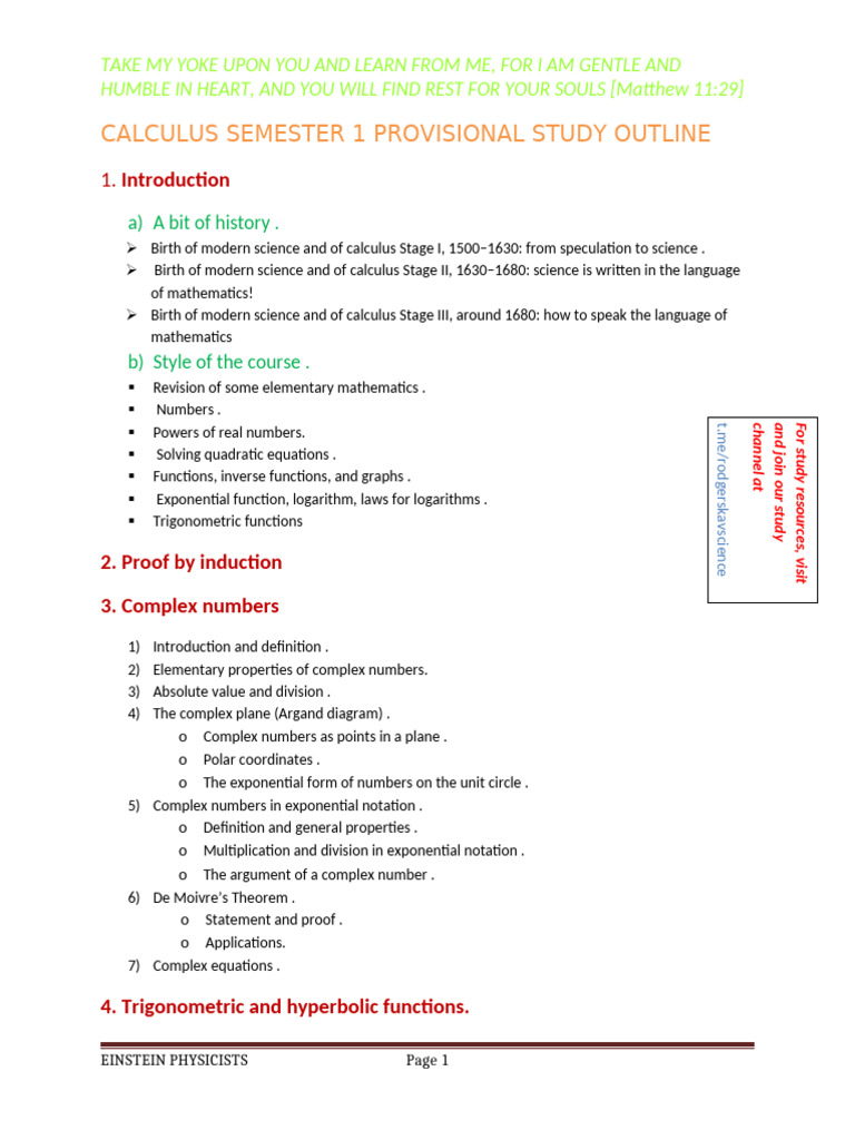 Maths Calculus Topics | PDF | Trigonometric Functions | Function ...