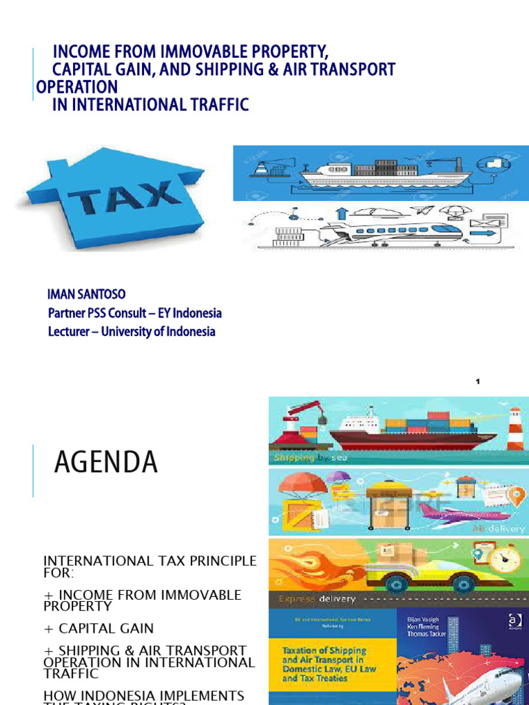 Immovable Property, Capital Gain, and Shipping and Airlines Operation | PDF