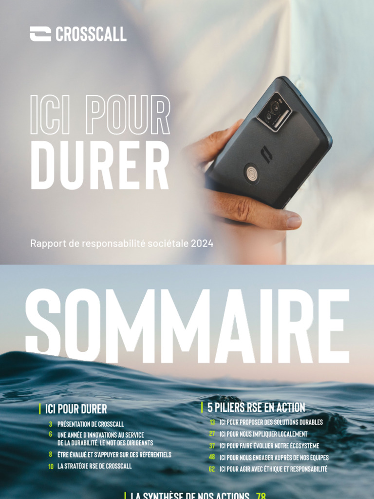 Rapport Rse Crosscall 2024 | PDF
