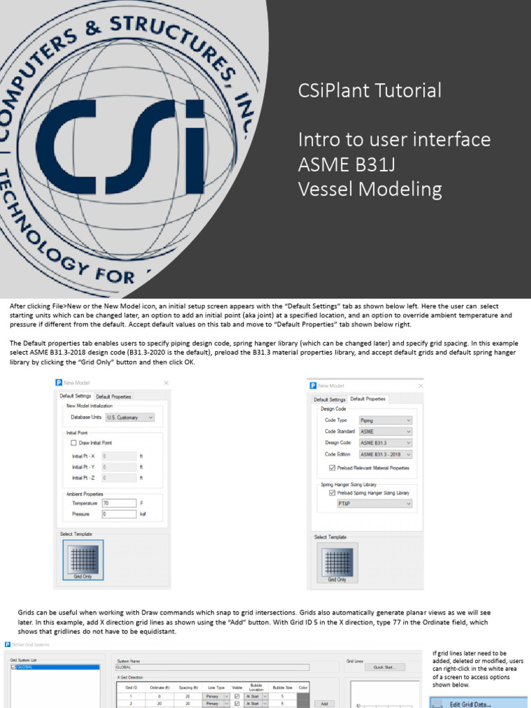 CSiPlant Tutorial Getting Started | PDF