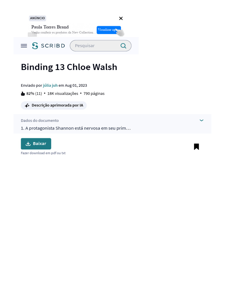 Binding 13 Chloe Walsh - PDF - Escolas - Pensamento | PDF