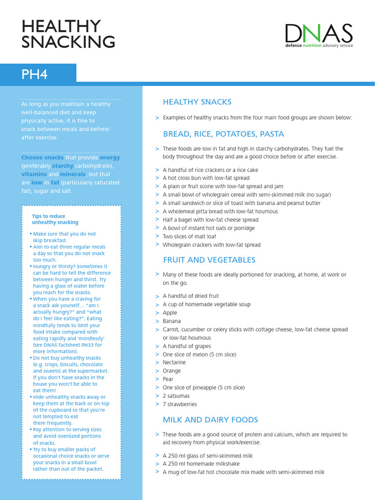 Healthy Snacking Pdf