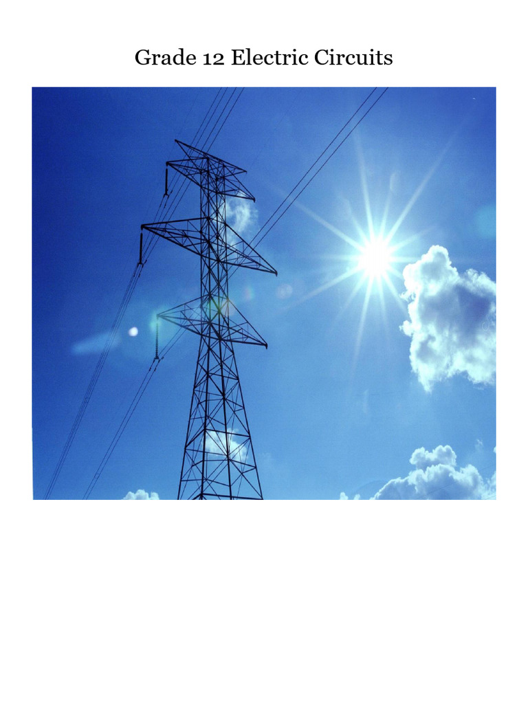 Electricity Circuits Presentation 1 Pdf