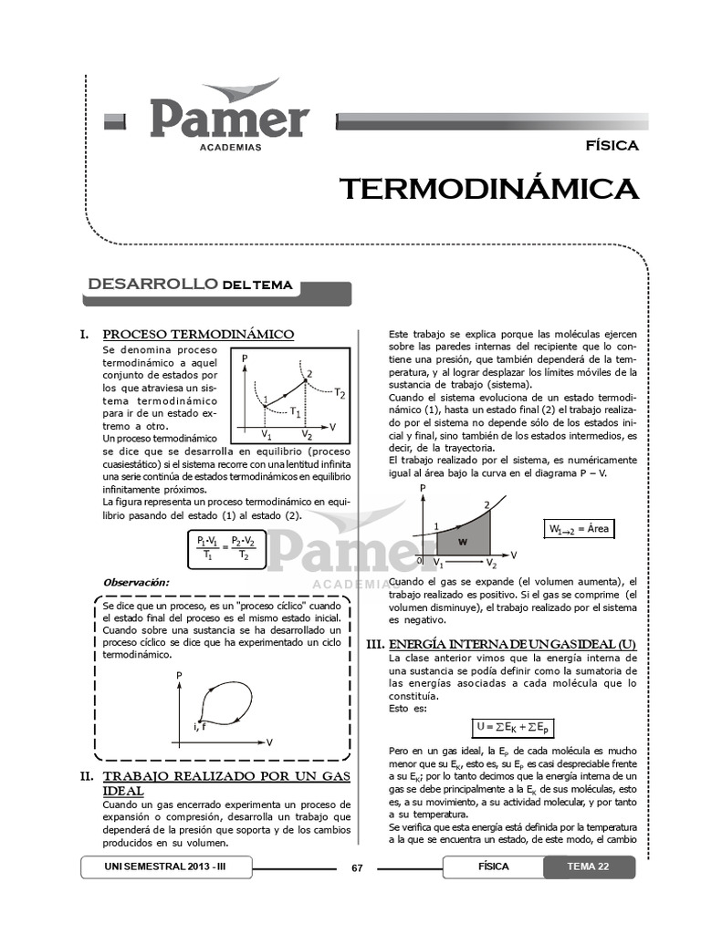 Tema 21 - Termodinámica | PDF
