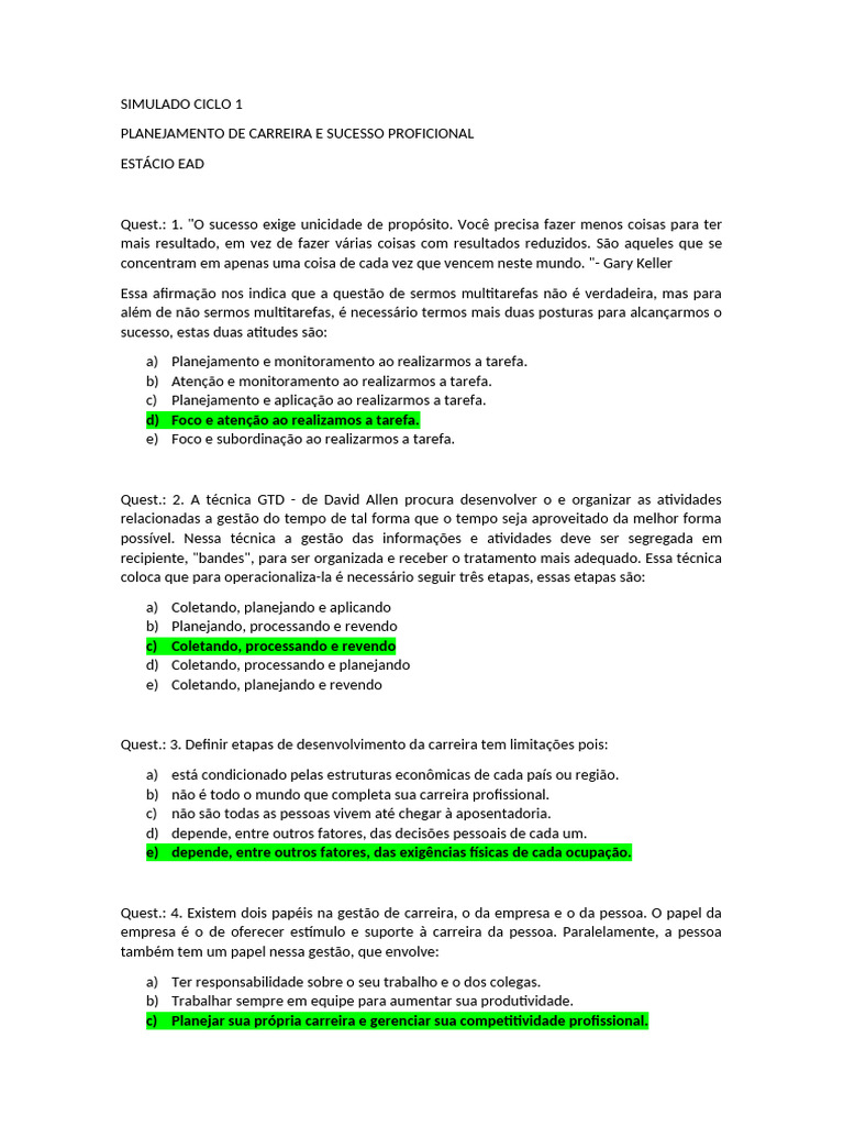 Planejamento de Carreira de Sucesso | PDF
