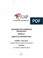 Trabajo Completo Modulo 2 Didactica Universitaria - Ricardo Landazuri Montero