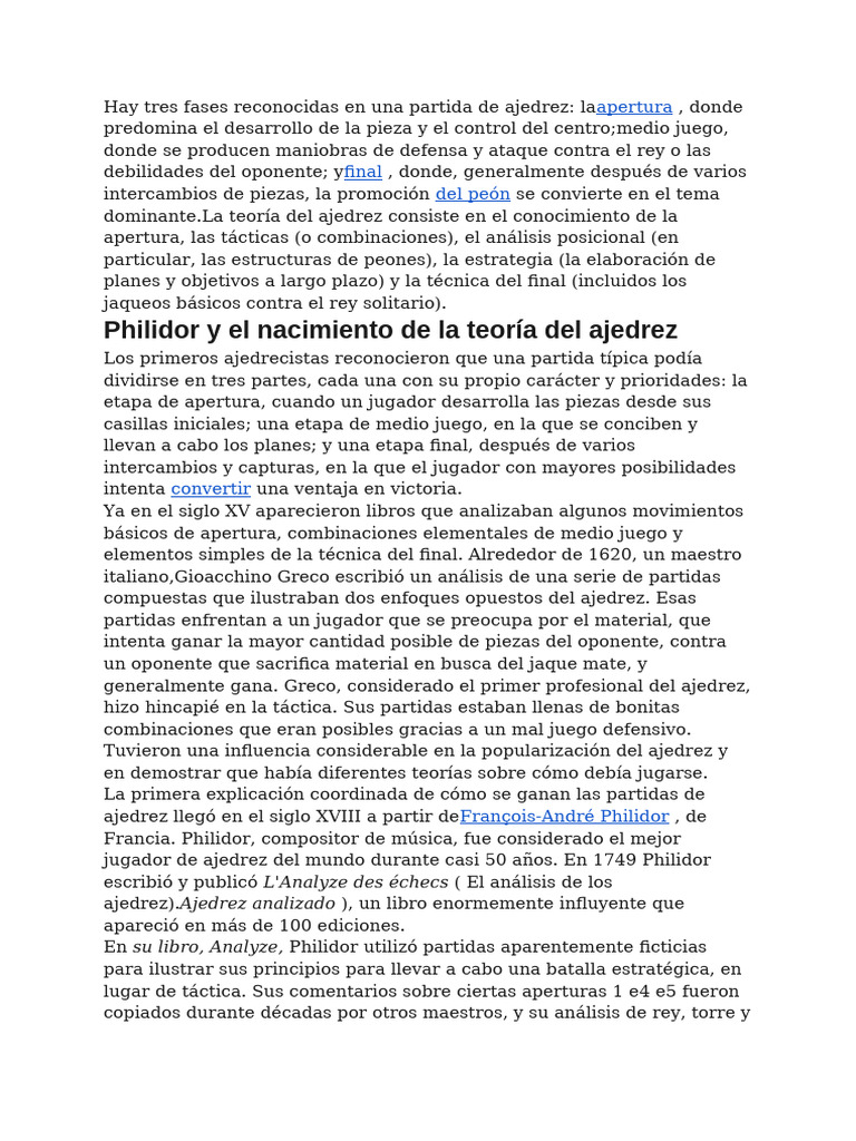 Partida de Ajedrez PDF