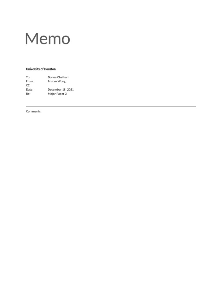 UH Major Paper 3 | PDF